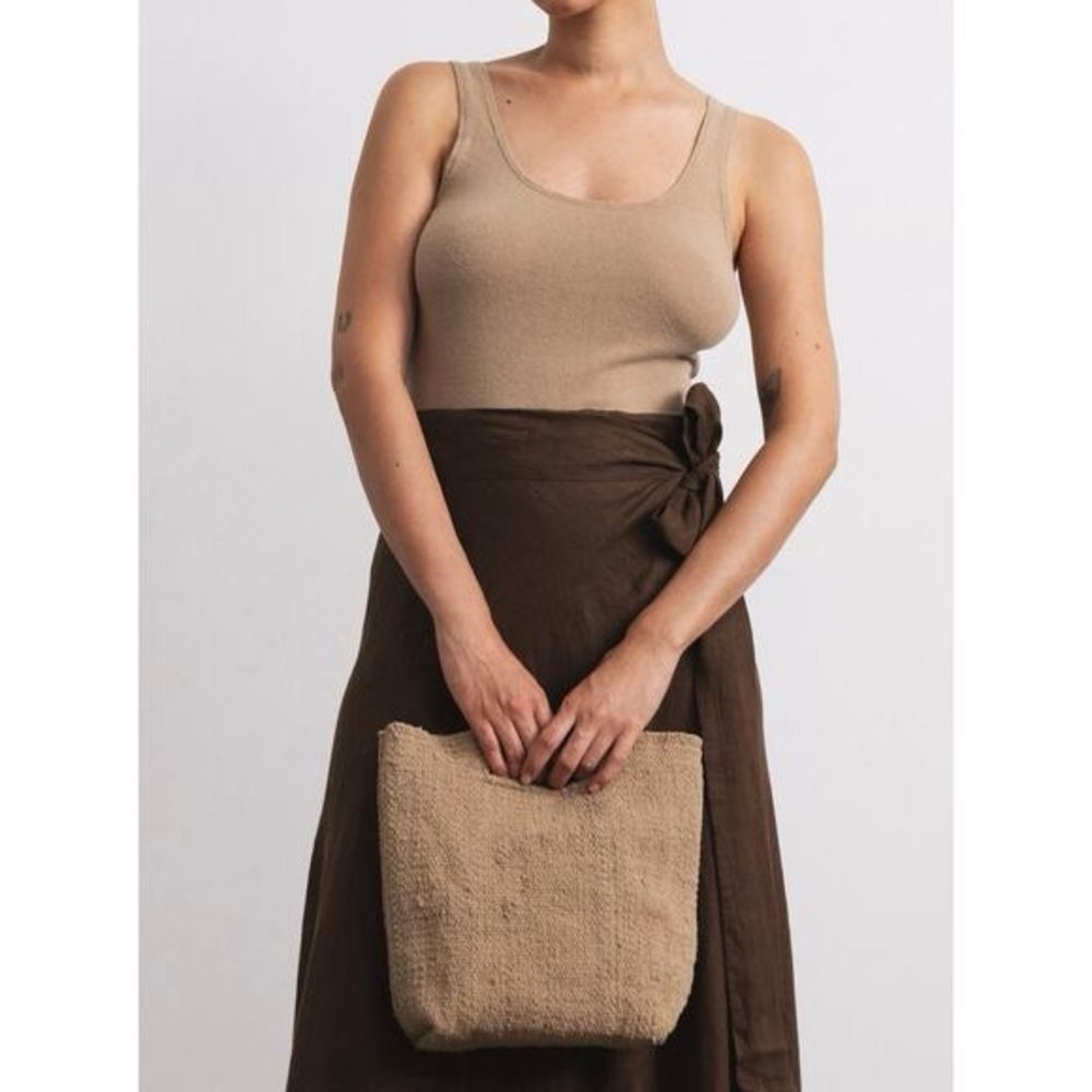 OZMA Isa regen silk noil bag in tea